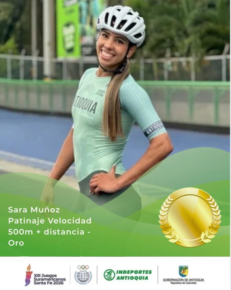 Nueva medalla para la patinadora Antioqueña Sara Muñoz