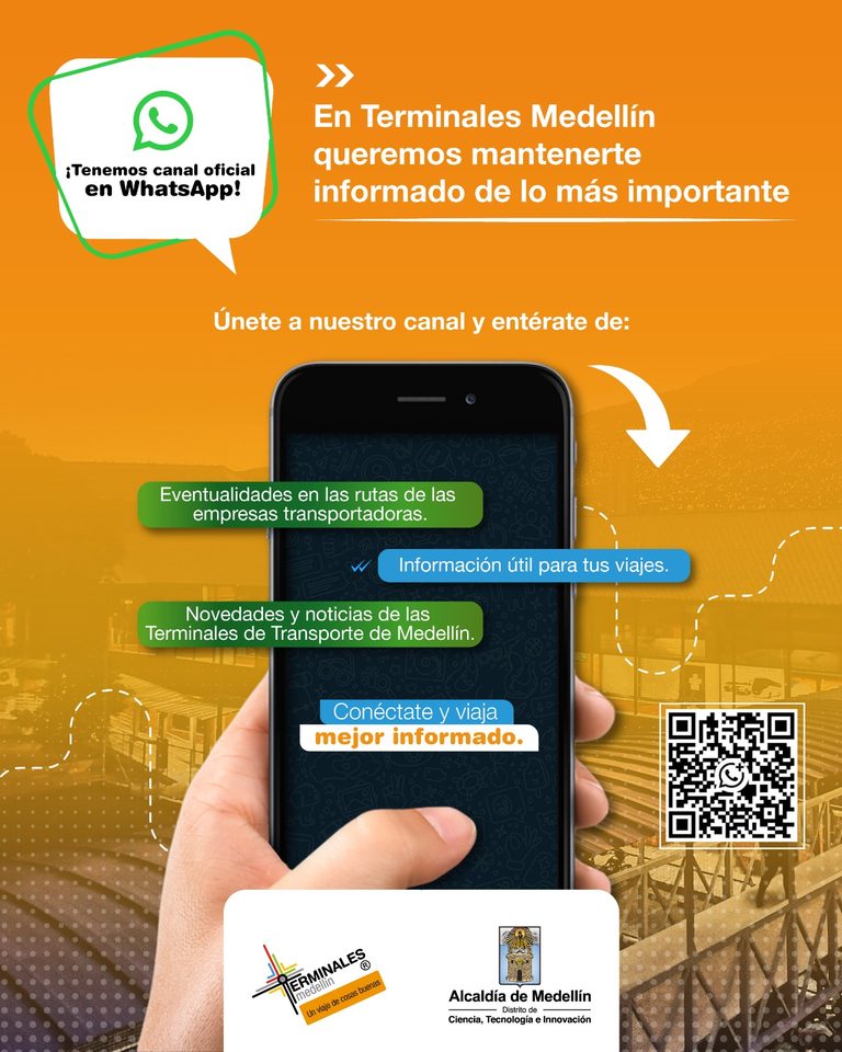 ¡Terminales Medellín tiene nuevo Canal de WhatsApp!
