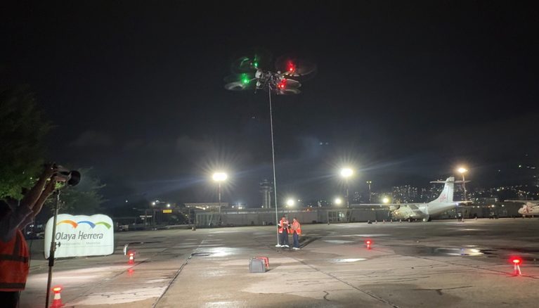 “Qué orgullo que Medellín sea hoy un referente para el mundo”: alcalde Federico Gutiérrez durante la primera prueba piloto de transporte de carga con drones